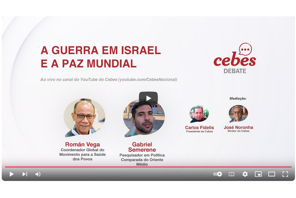 Webinar: A Guerra em Palestina e a Paz Mundial  (Cebes)